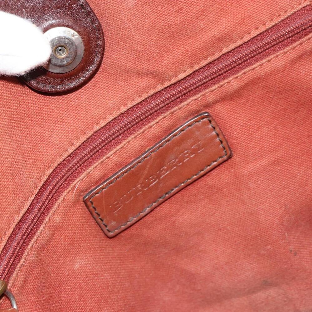 BURBERRY Nova Check Tote Bag PVC Beige Gold Auth 161529 - Picture 10 of 16